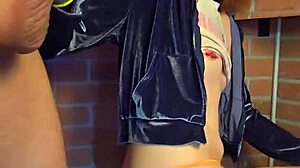 Chained Blonde Slut Kneels For Deepthroat Face Fuck And Cumshot