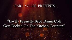 danni cole cute brunette rides cock hard on kitchen counter