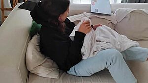 step-daddy punishes my tight asshole hard for masturbating in jeans pov