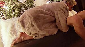 Skinny Blonde Mistress Face-Fucks Amateur Cock Hard