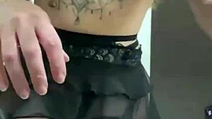 Novinha dances teases strips fishnets full brazilian show