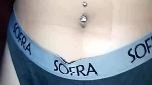 playing with friend's belly button ring feels so teasing fun