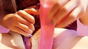 Beautiful Petite Streamer Leaks Wet Pussy Dildo Orgasm