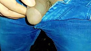 yo check this hairy femboy slurping his own piss off that tiny limp dick