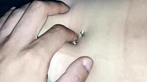 playing with friend's belly button ring feels so teasing fun