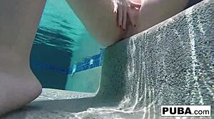 samantha rone's secret underwater pool pussy tease will hook you