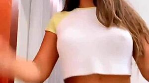 young homemade big tits ass brunette babe 18 years funk dancing