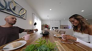 Kylie Le Beau skinny babe fucked doggy cowgirl on couch