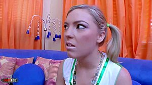 Cheerleader Tempts Coach into Secret Locker Room Encounter