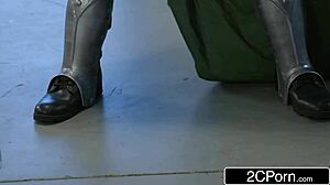 cosplay darkstalkers parody heats up with abigail mac riding charles dera hard