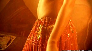 Exotic Indian milf's sensual striptease undressing dance