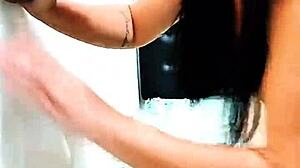 Hot white stepdaughter oils tits, deepthroats black stepdad on Halloween 😏🍆