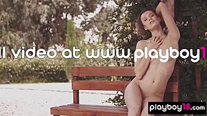 what secrets does this nude russian blonde milf reveal outdoors?