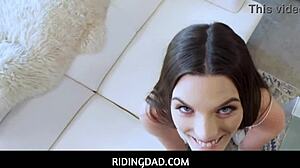 Stepdaughter Trades Blowjob for Daddy's Punishment Mercy