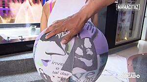 busty 18yo colombian vick valencia oiled bubble butt drilled deep in pickup casting