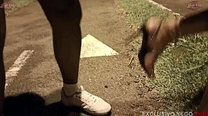 Bruna Santiny's pussy wrecked on street while hubby films cuckold style 🔥