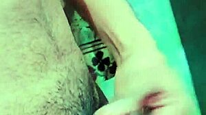 yo check this hairy femboy slurping his own piss off that tiny limp dick