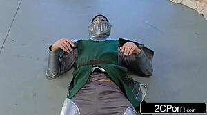 cosplay darkstalkers parody heats up with abigail mac riding charles dera hard