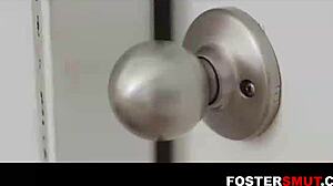 Sleazy foster parents threesome pound stepdaughter hard
