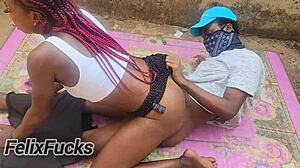 Olosho house sweet ashawo skirt quickie outdoor ride