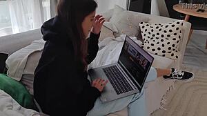 step-daddy punishes my tight asshole hard for masturbating in jeans pov