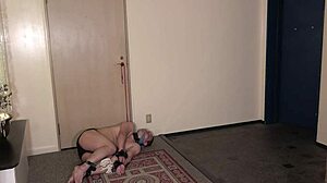 A Man Licks And Fingers Asian Woman's Feet In Pantyhose And Boots