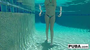 samantha rone's secret underwater pool pussy tease will hook you