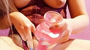 Beautiful Petite Streamer Leaks Wet Pussy Dildo Orgasm