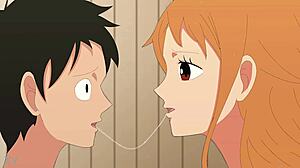 Nami's Massive Tits Bounce Wildly During Intense Luffy Sex in Zou Arc