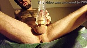 clear fleshlight filled deep with thick cum