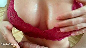 Amateur Blonde Roommate Oiled Tittyfuck Monster Cock Big Tits POV
