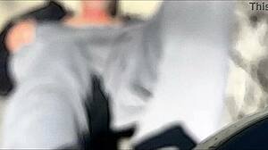 skinny girl stretches and strips underwear outdoors in snowy winter socks