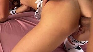 Oh man, cute skinny wifey gets ass and pussy wrecked by friends!