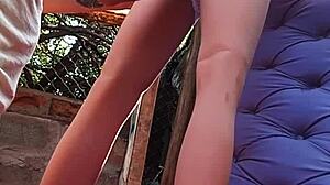 Skinny anal fuck doll takes huge toy deep in ass 😈🍑