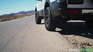 uh horny blonde fitness model um fucked hard desert