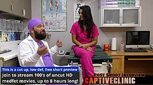 misty addams spreads shaved ass pussy fingered dominated in rikers backstage