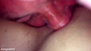 Daddy's tongue work leaves her breathless and satisfied somehow