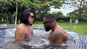 Kylei Ellish's Jacuzzi Break With Monster Bbc!