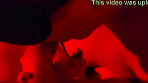 brunette milf's slow deepthroat blowjob glows up close