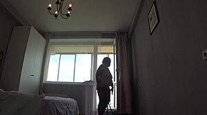 watch this busty milf strip and rip clothes off big ass hairy pussy close-up!