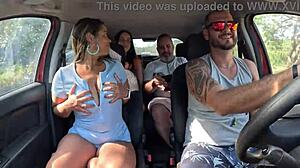 Ted Joins Couple Mari Chell for Backseat Ride with Candy Debby