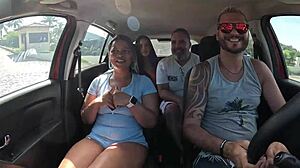 Ted Joins Couple Mari Chell for Backseat Ride with Candy Debby