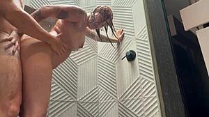 i fuck stepdad in shower swallow his cum 💦🚿😈