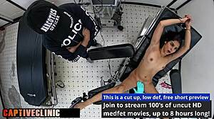 misty addams spreads shaved ass pussy fingered dominated in rikers backstage