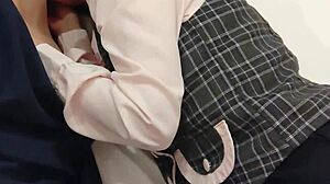 cutie ol assistant in pantyhose gets licked to orgasm then creampied doggystyle