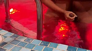 indian babe rides cock cowgirl hotel pool holiday fuck