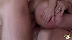 Blonde's Moans Echo In Threesome Double Penetration Ride