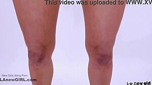 I can't resist fucking this beautiful blonde model's tight pussy on sofa