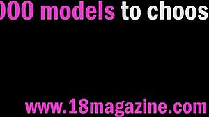 Kylie 18+ brunette teen fingers shaved pussy loose in hardcore toy play