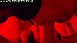 brunette milf's slow deepthroat blowjob glows up close